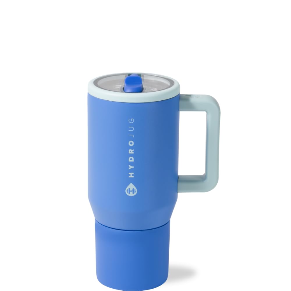 HydroJug Kids - 20 oz Insulated Kids Water Bottle with Flip Straw & Handle | Leak-Proof & Durable | Perfect for School, Sports, Lunch, Travel & Camp, Light Blue