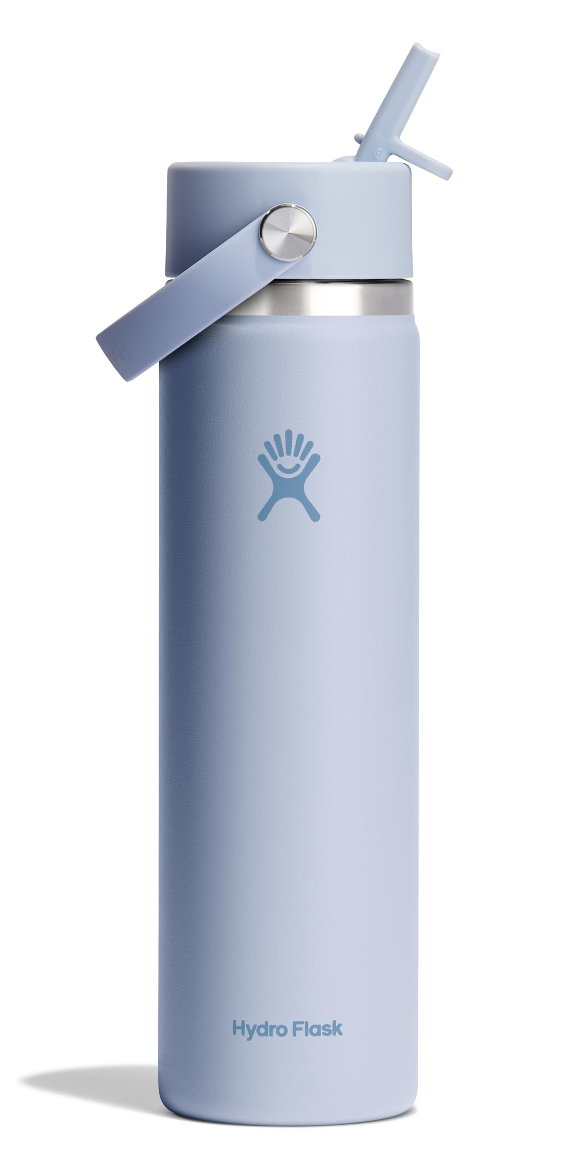 Hydro Flask Water Bottle - Insulated Stainless Steel - Wide Straw Lid, Non Spill, Leakproof in 40 Oz Indigo Blue