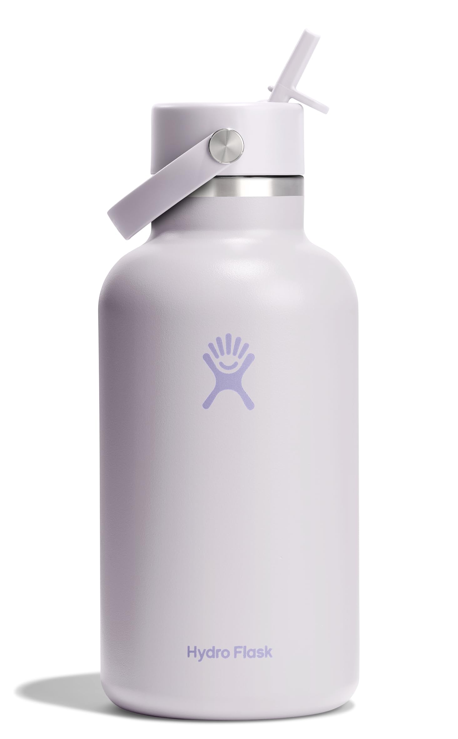 Hydro Flask Water Bottle - Insulated Stainless Steel - Wide Straw Lid, Non Spill, Leakproof in 40 Oz Indigo Blue
