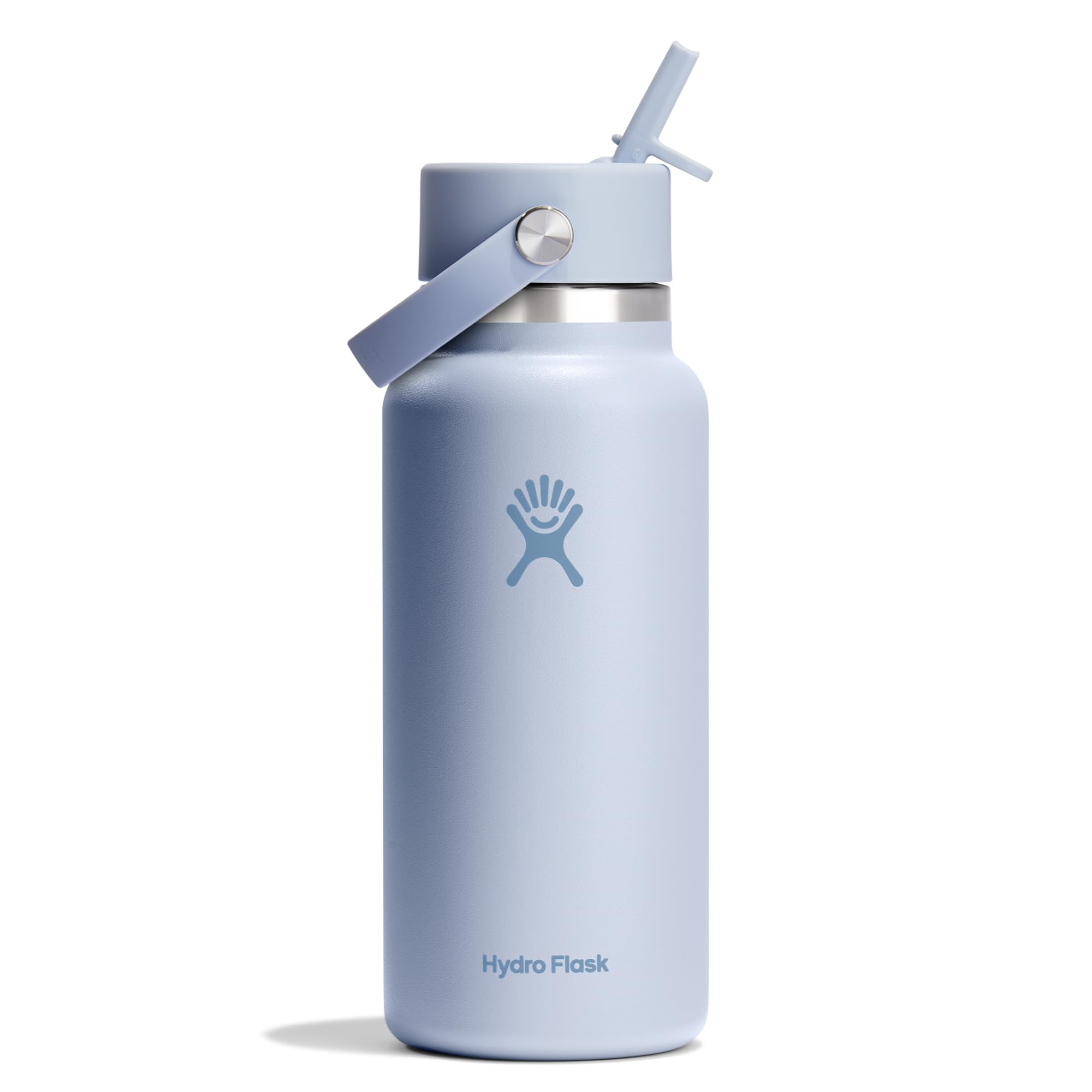 Hydro Flask Water Bottle - Insulated Stainless Steel - Wide Straw Lid, Non Spill, Leakproof in 40 Oz Indigo Blue