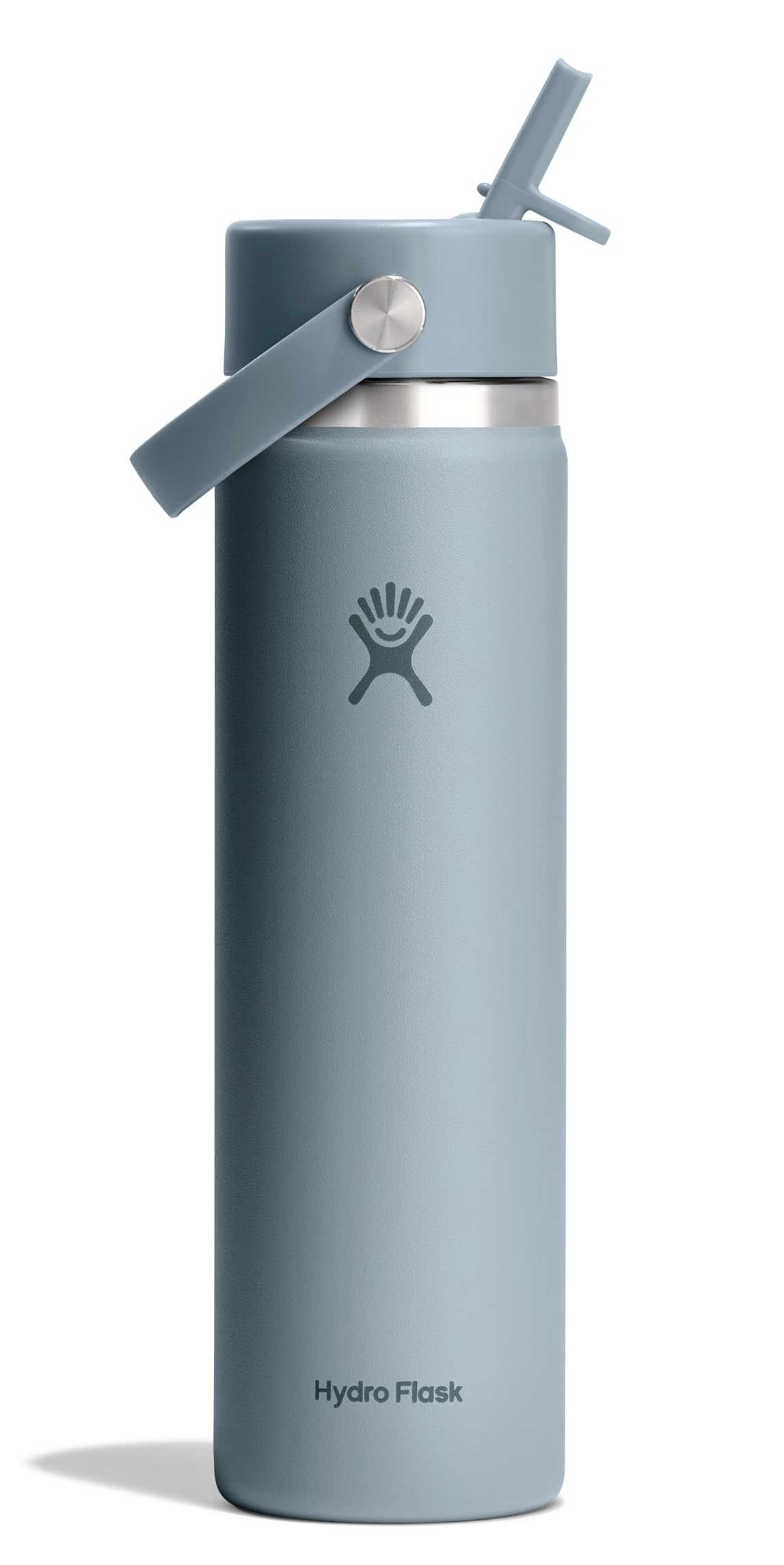 Hydro Flask Water Bottle - Insulated Stainless Steel - Wide Straw Lid, Non Spill, Leakproof in 40 Oz Indigo Blue