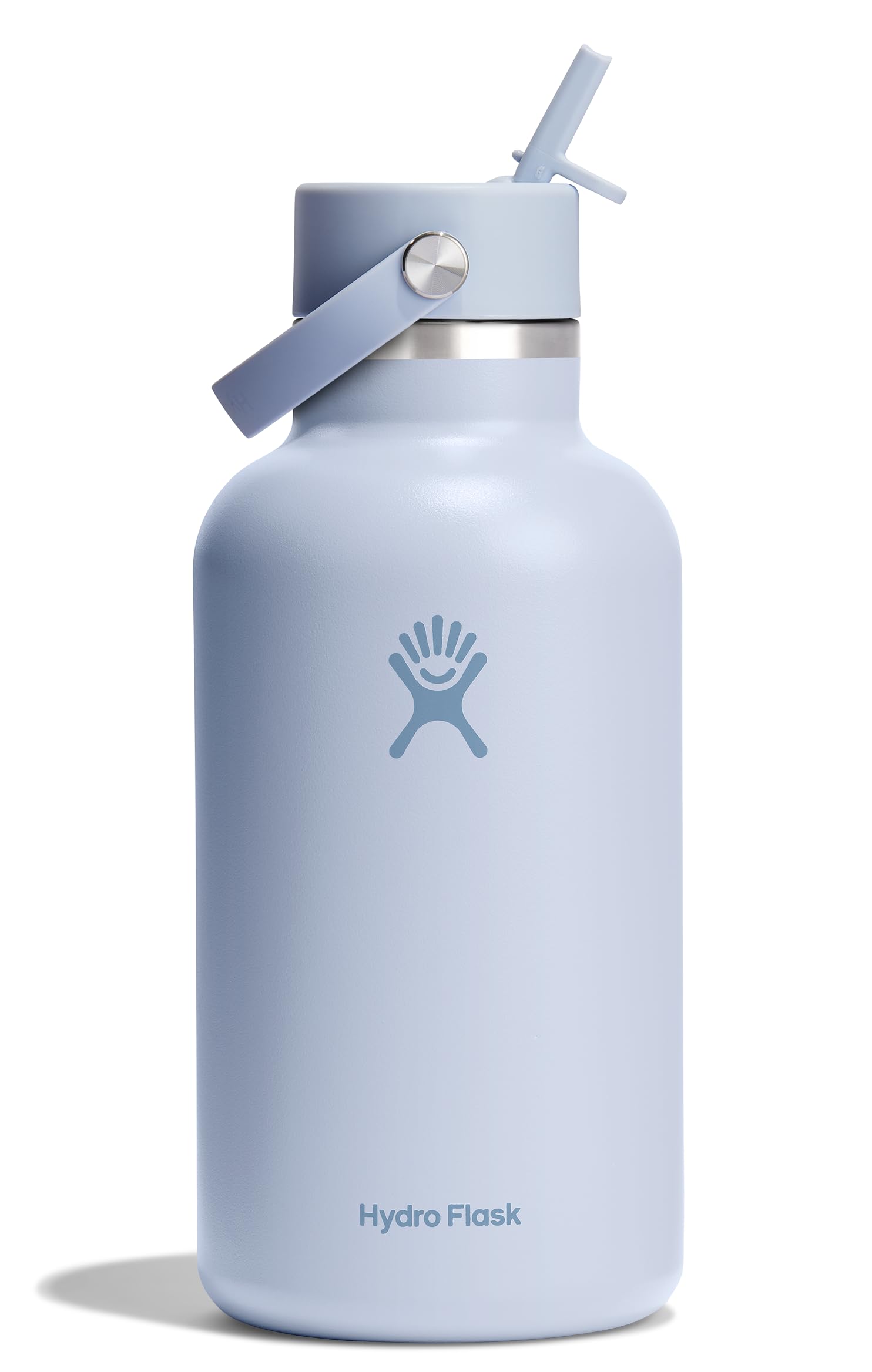 Hydro Flask Water Bottle - Insulated Stainless Steel - Wide Straw Lid, Non Spill, Leakproof in 40 Oz Indigo Blue
