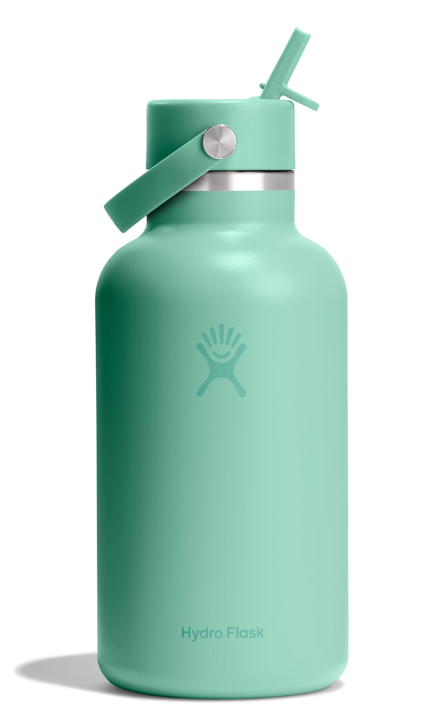 Hydro Flask Water Bottle - Insulated Stainless Steel - Wide Straw Lid, Non Spill, Leakproof in 40 Oz Indigo Blue