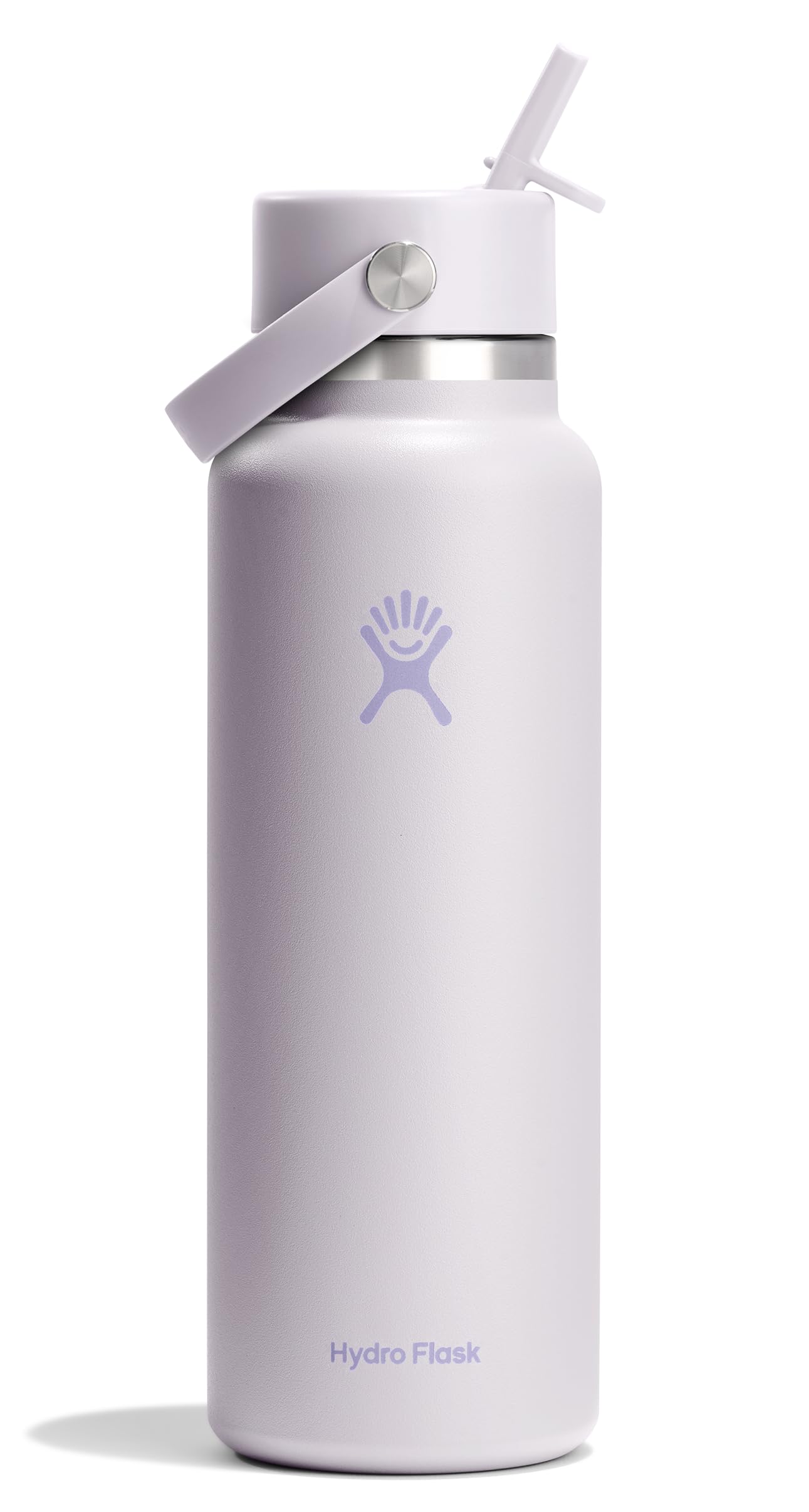 Hydro Flask Water Bottle - Insulated Stainless Steel - Wide Straw Lid, Non Spill, Leakproof in 40 Oz Indigo Blue