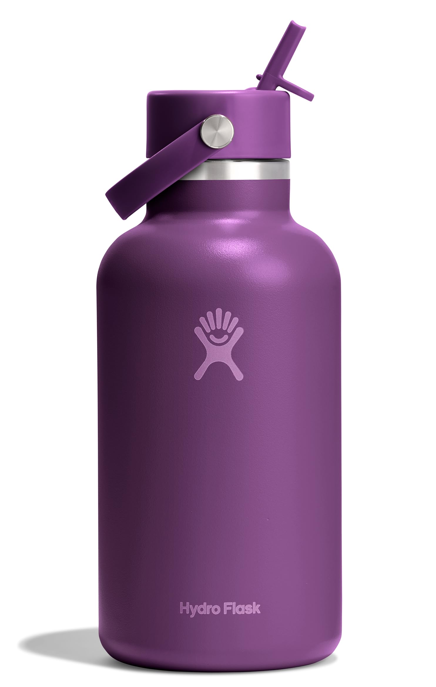 Hydro Flask Water Bottle - Insulated Stainless Steel - Wide Straw Lid, Non Spill, Leakproof in 40 Oz Indigo Blue