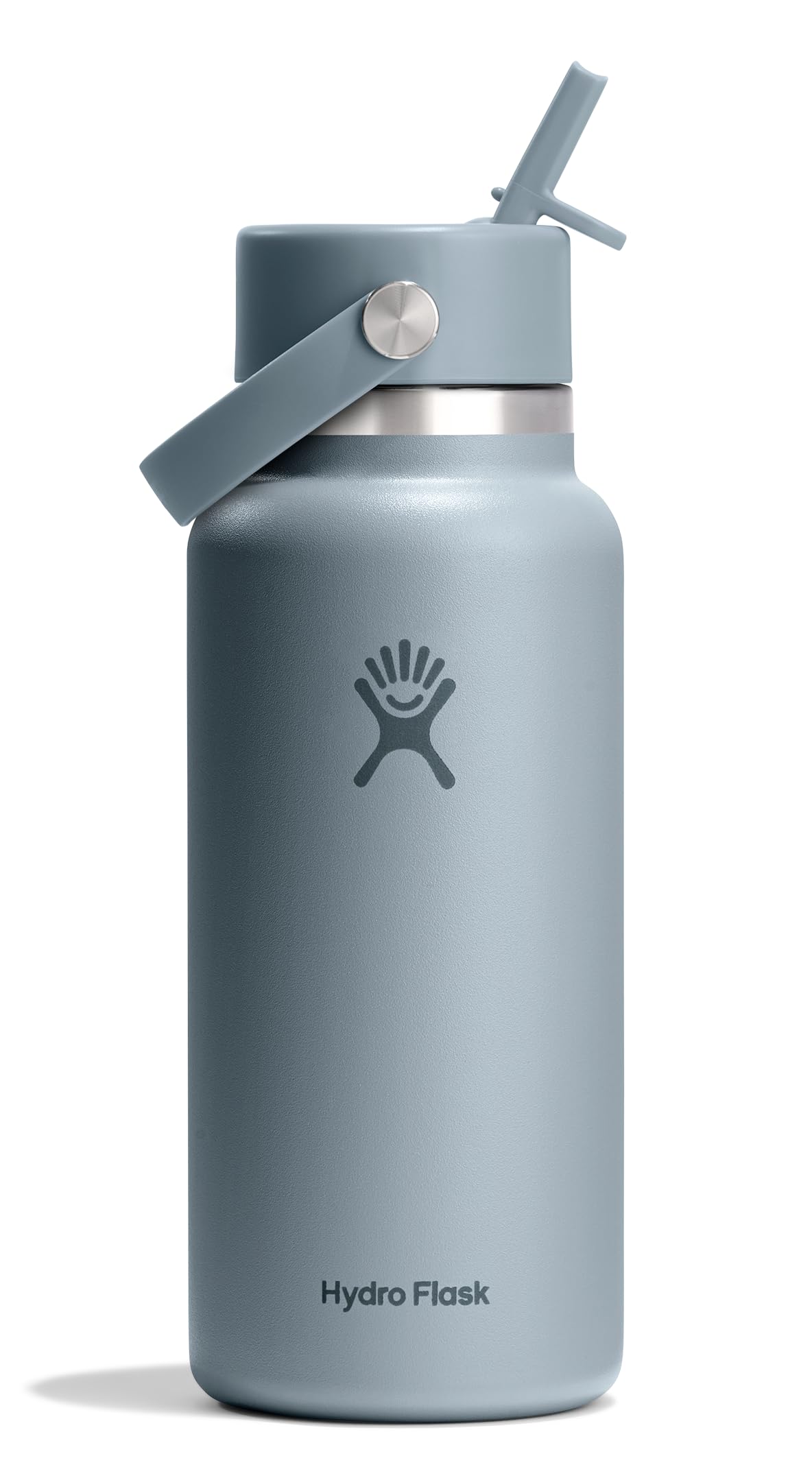 Hydro Flask Water Bottle - Insulated Stainless Steel - Wide Straw Lid, Non Spill, Leakproof in 40 Oz Indigo Blue