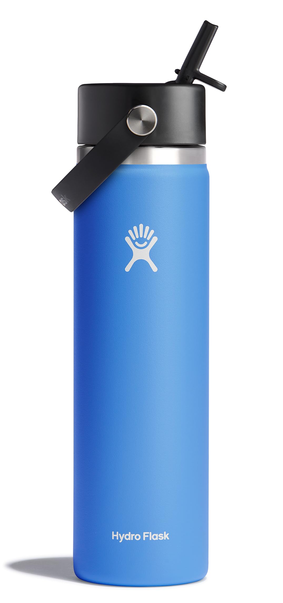 Hydro Flask Water Bottle - Insulated Stainless Steel - Wide Straw Lid, Non Spill, Leakproof in 40 Oz Indigo Blue