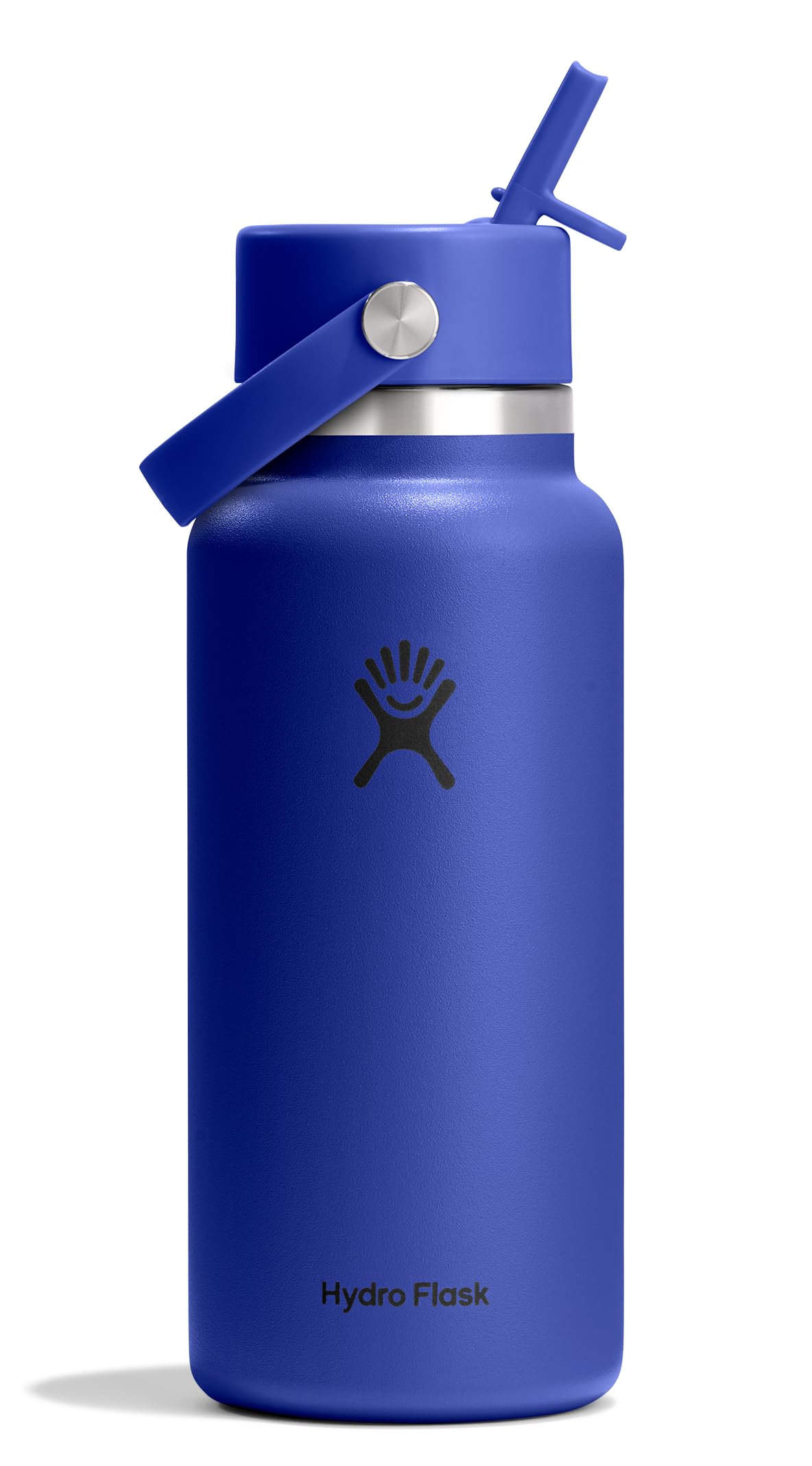 Hydro Flask Water Bottle - Insulated Stainless Steel - Wide Straw Lid, Non Spill, Leakproof in 40 Oz Indigo Blue