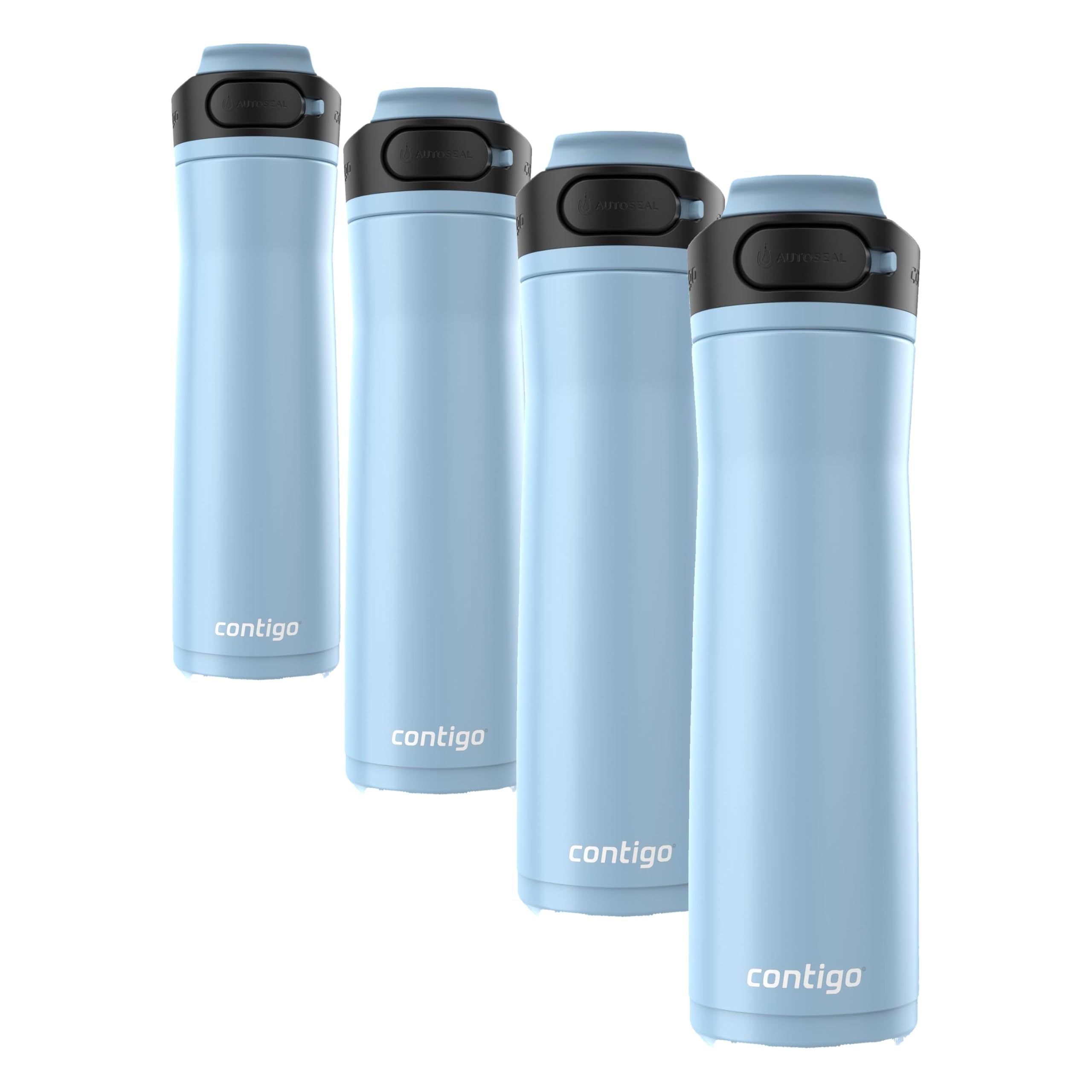 Contigo Cortland Chill 2.0 Stainless Steel Water Bottle with AUTOSEAL Lid 24 oz Juniper and Azalea 2-Pack