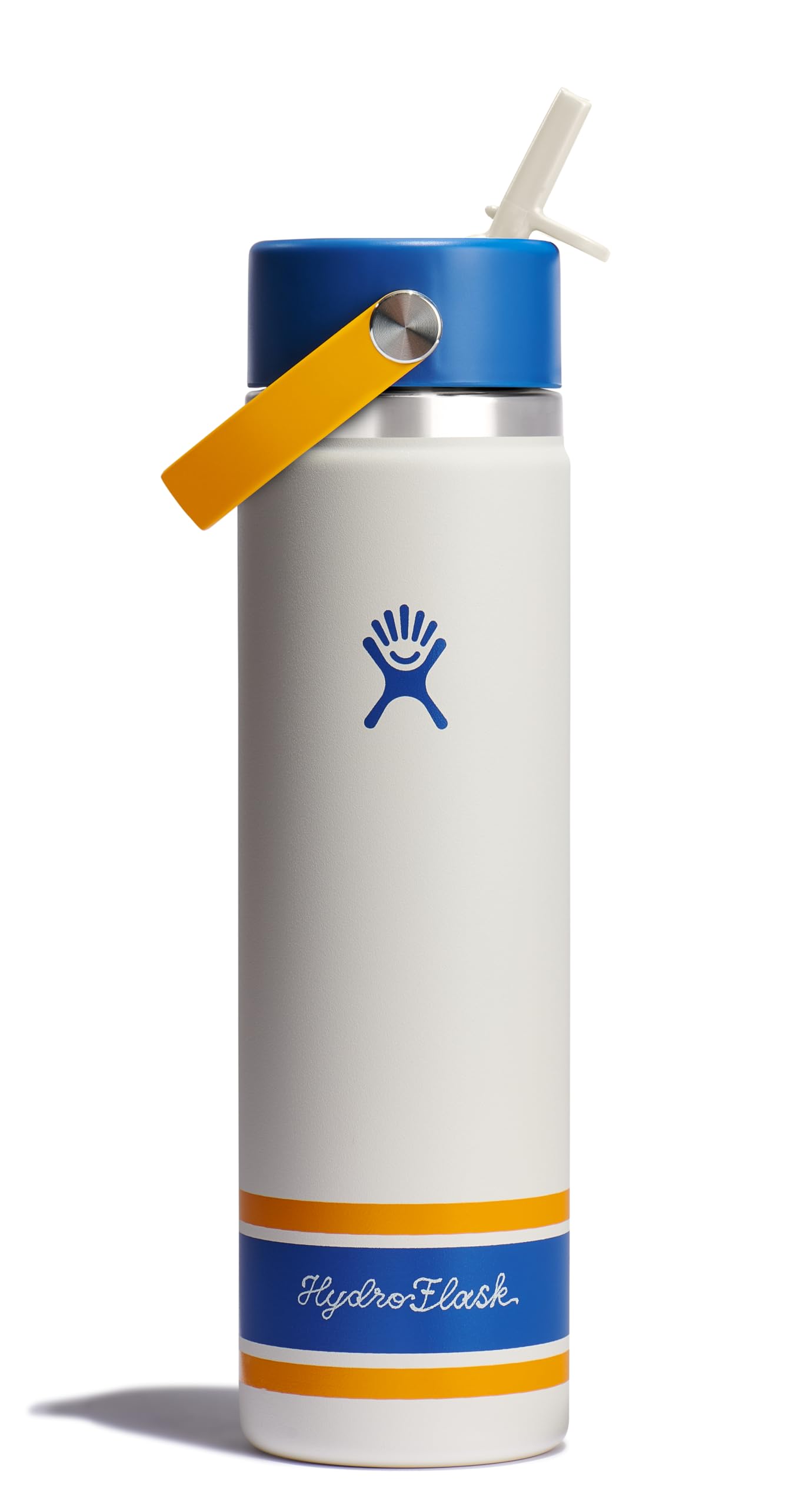 Hydro Flask Water Bottle - Insulated Stainless Steel - Wide Straw Lid, Non Spill, Leakproof in 40 Oz Indigo Blue