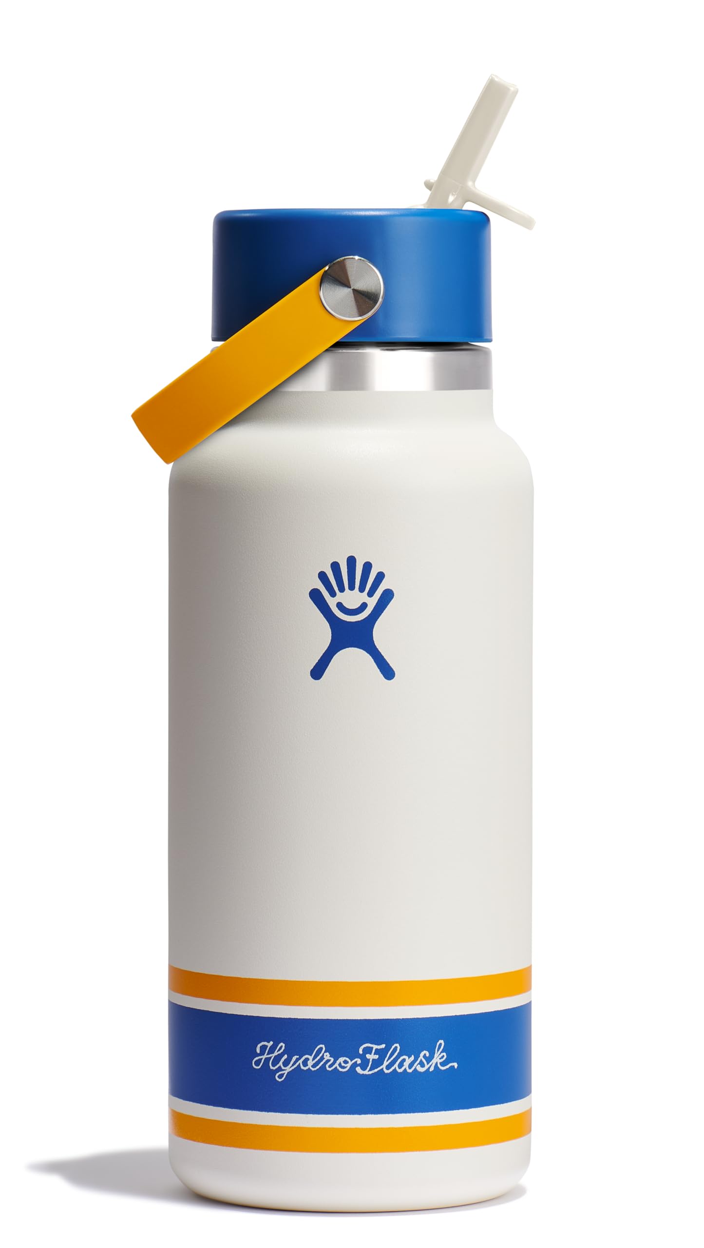 Hydro Flask Water Bottle - Insulated Stainless Steel - Wide Straw Lid, Non Spill, Leakproof in 40 Oz Indigo Blue