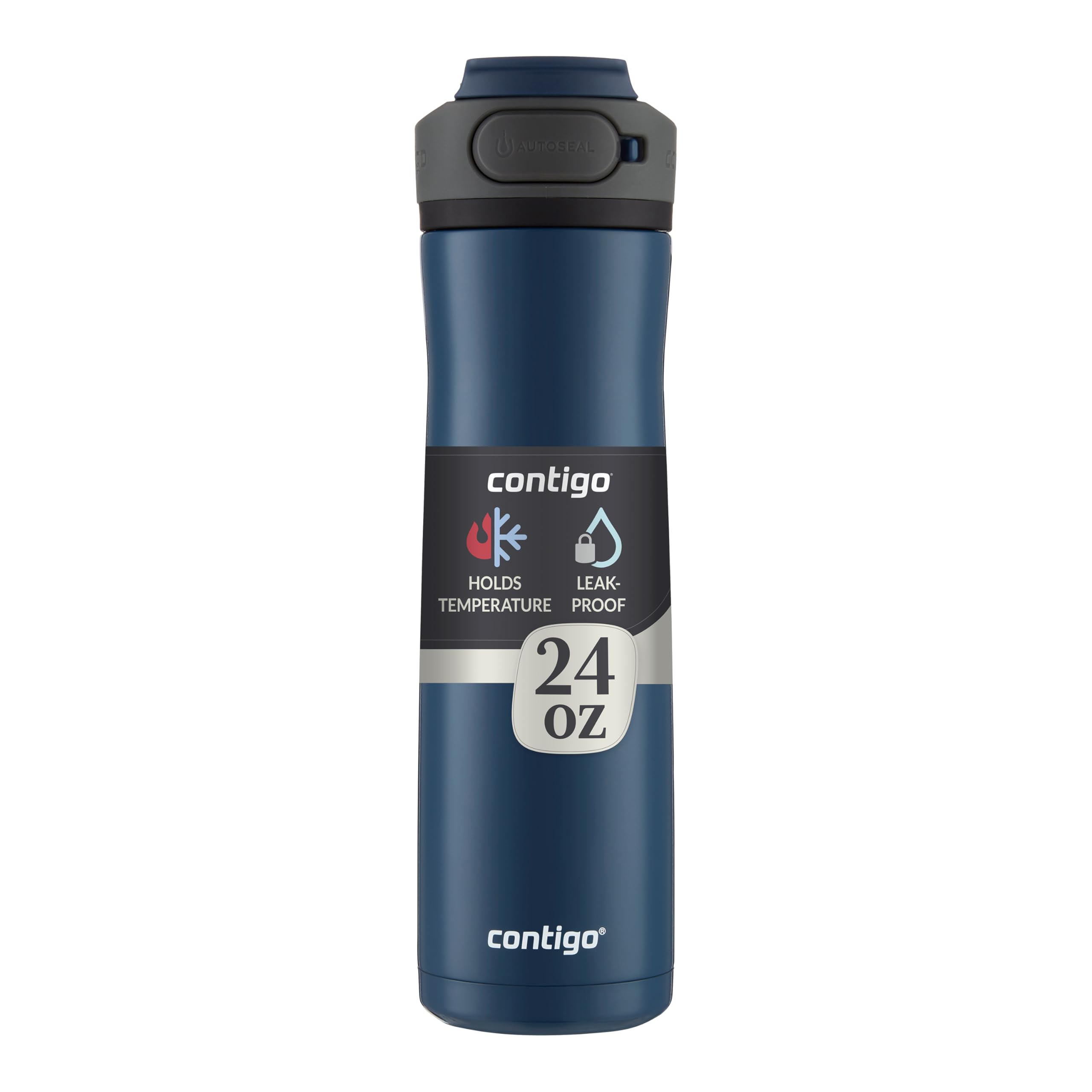 Contigo Cortland Chill 2.0 Stainless Steel Water Bottle with AUTOSEAL Lid 24 oz Juniper and Azalea 2-Pack