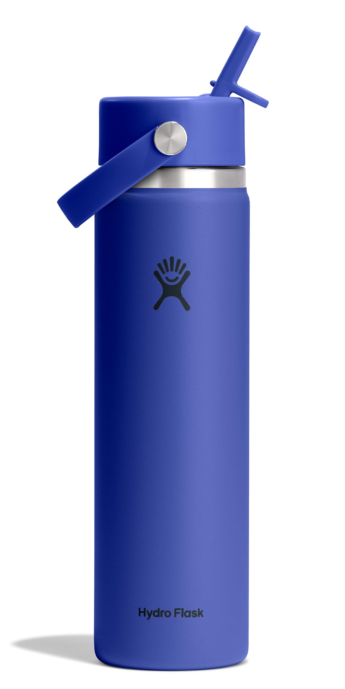 Hydro Flask Water Bottle - Insulated Stainless Steel - Wide Straw Lid, Non Spill, Leakproof in 40 Oz Indigo Blue