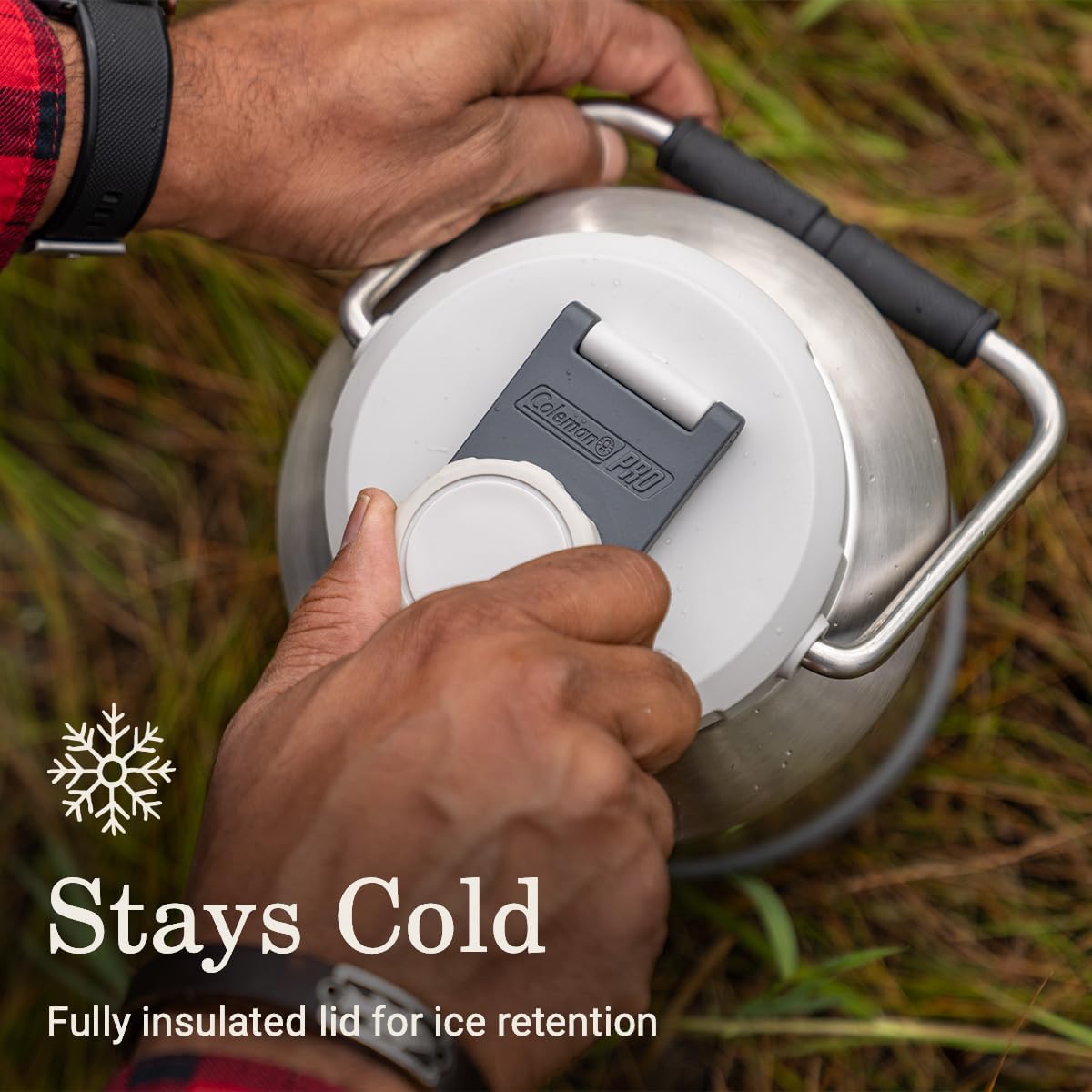 Coleman Pro Heavy-Duty Insulated Gallon Water Jug, Leakproof Portable Jug for Rugged Use, Durable Steel Water Bottle