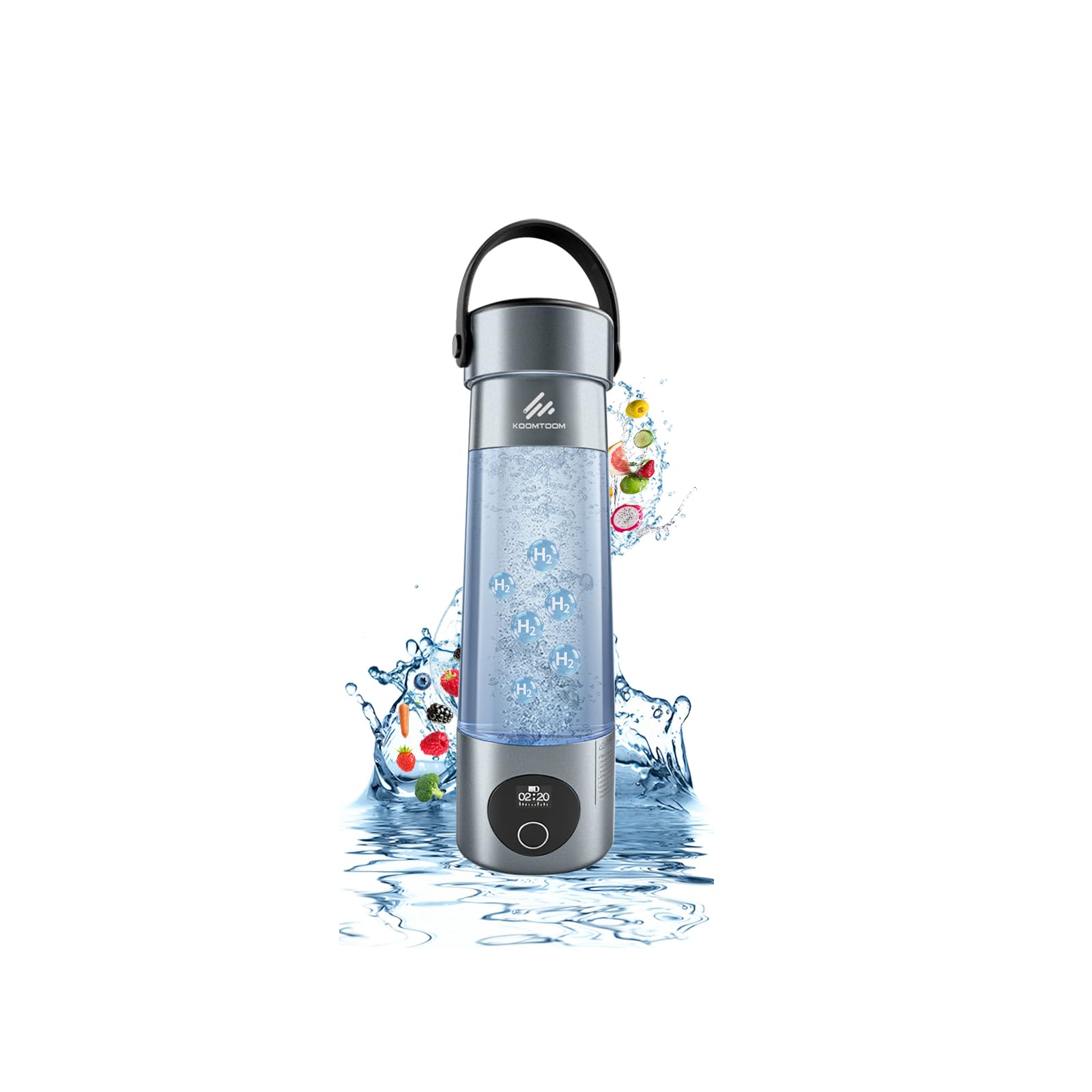 KOOMTOOM 2026 Upgraded Hydrogen Water Bottle,350ML Hydrogen Water Generator 1800PPB,SPE/PEM Technology,Portable Hydration for Sports/Home/Office/Travel/Fitness