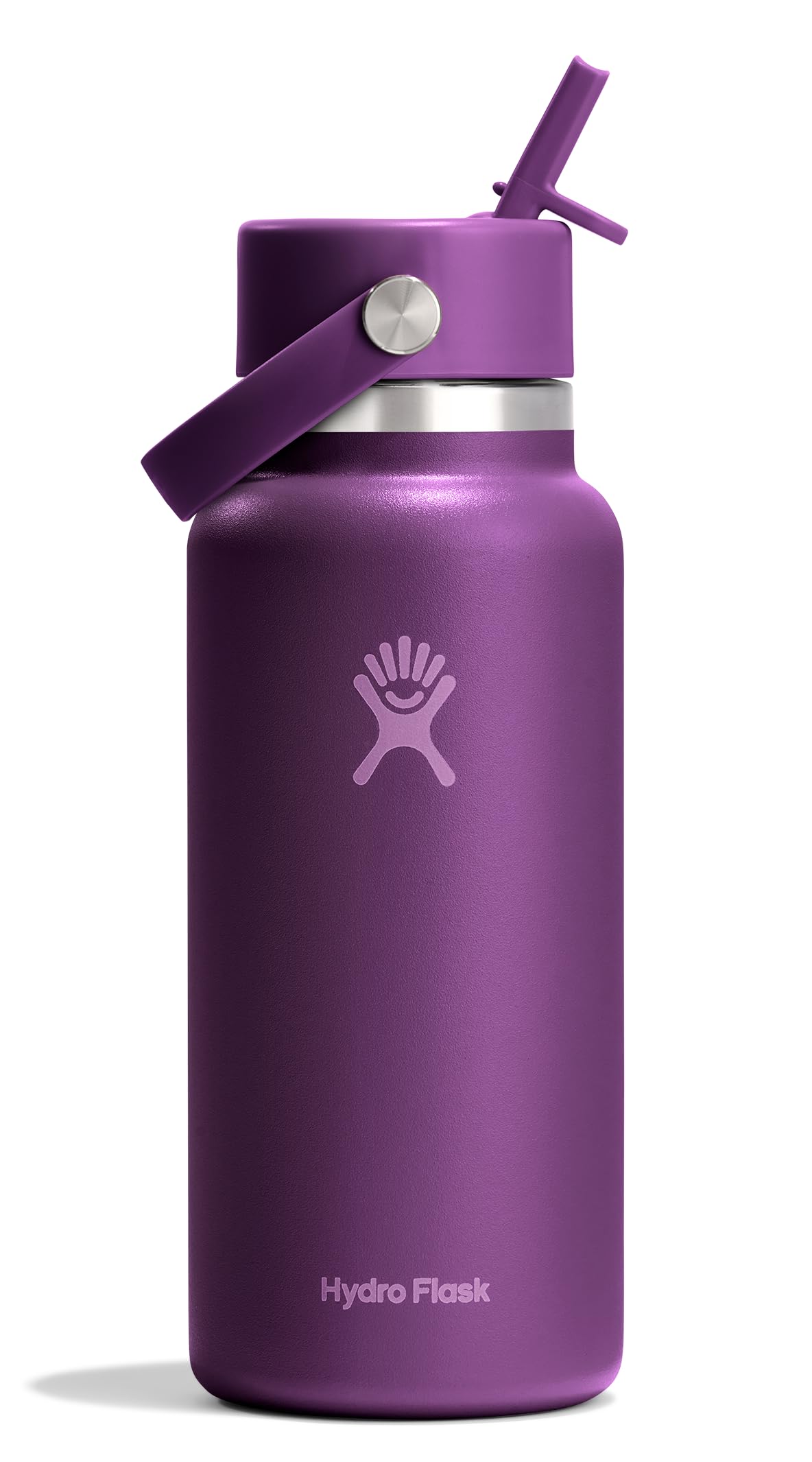 Hydro Flask Water Bottle - Insulated Stainless Steel - Wide Straw Lid, Non Spill, Leakproof in 40 Oz Indigo Blue