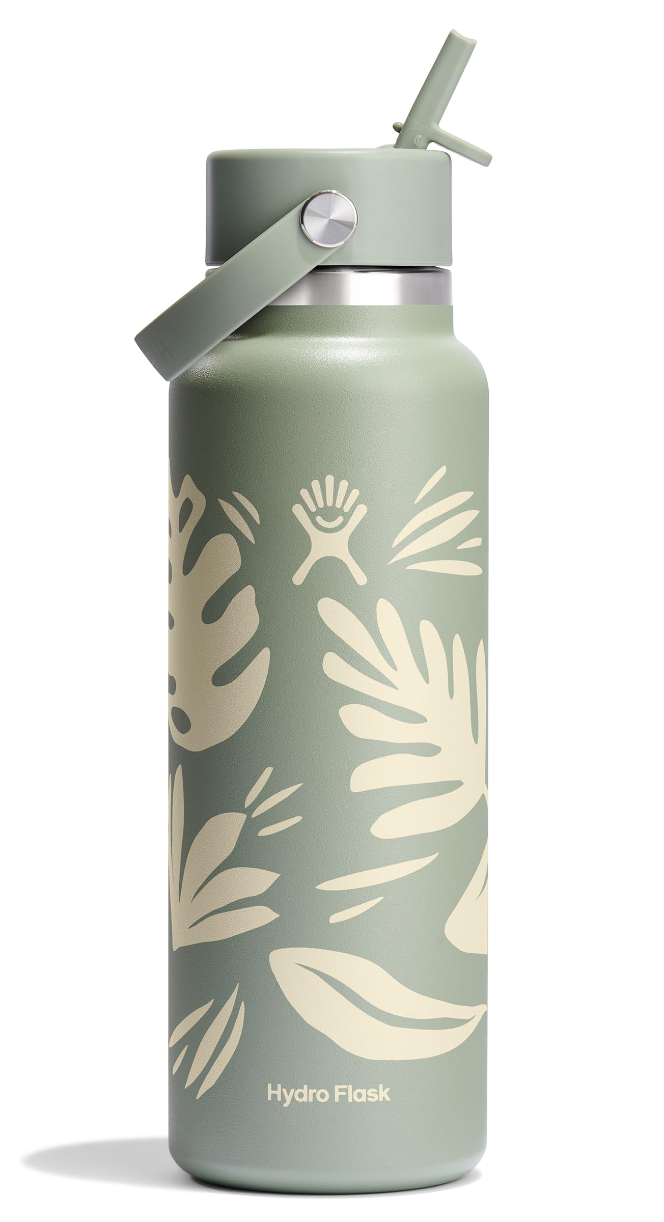 Hydro Flask Water Bottle - Insulated Stainless Steel - Wide Straw Lid, Non Spill, Leakproof in 40 Oz Indigo Blue