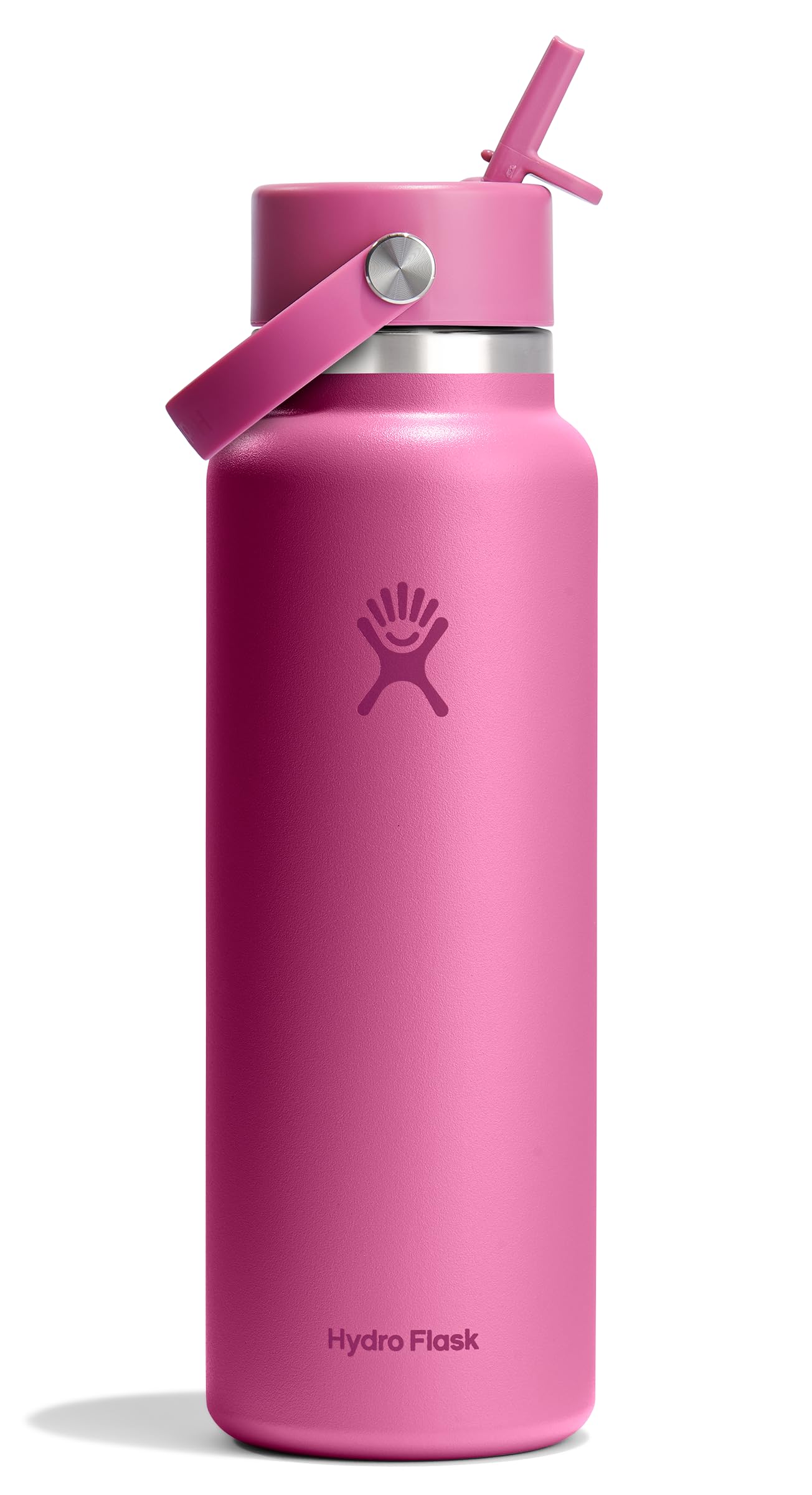 Hydro Flask Water Bottle - Insulated Stainless Steel - Wide Straw Lid, Non Spill, Leakproof in 40 Oz Indigo Blue