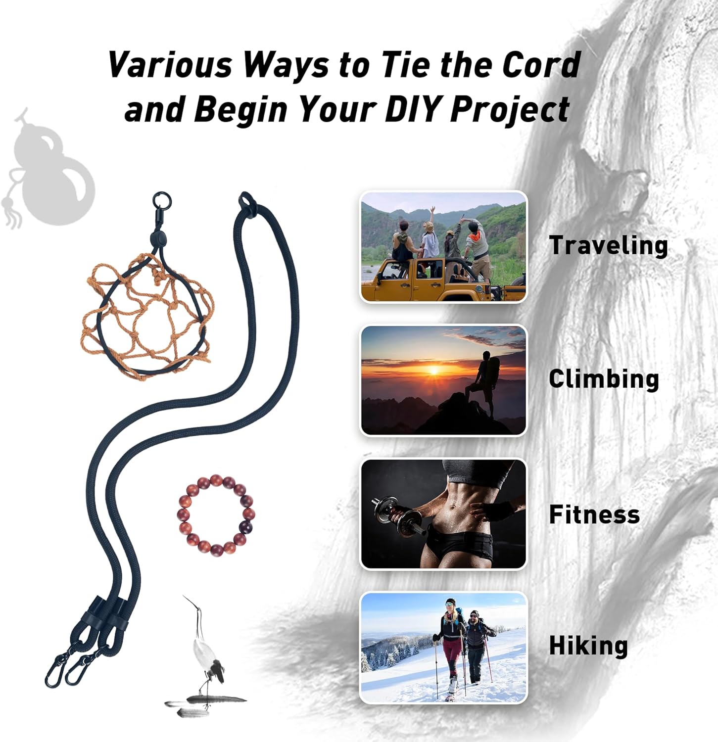 Gourd Water Bottle Tritan BPA-Free 210°F Heat Resistant - Leak-Proof Push-On Rubber Stopper, Stylish Gradient Colors with 2 Versatile Straps for Hanging - Durable